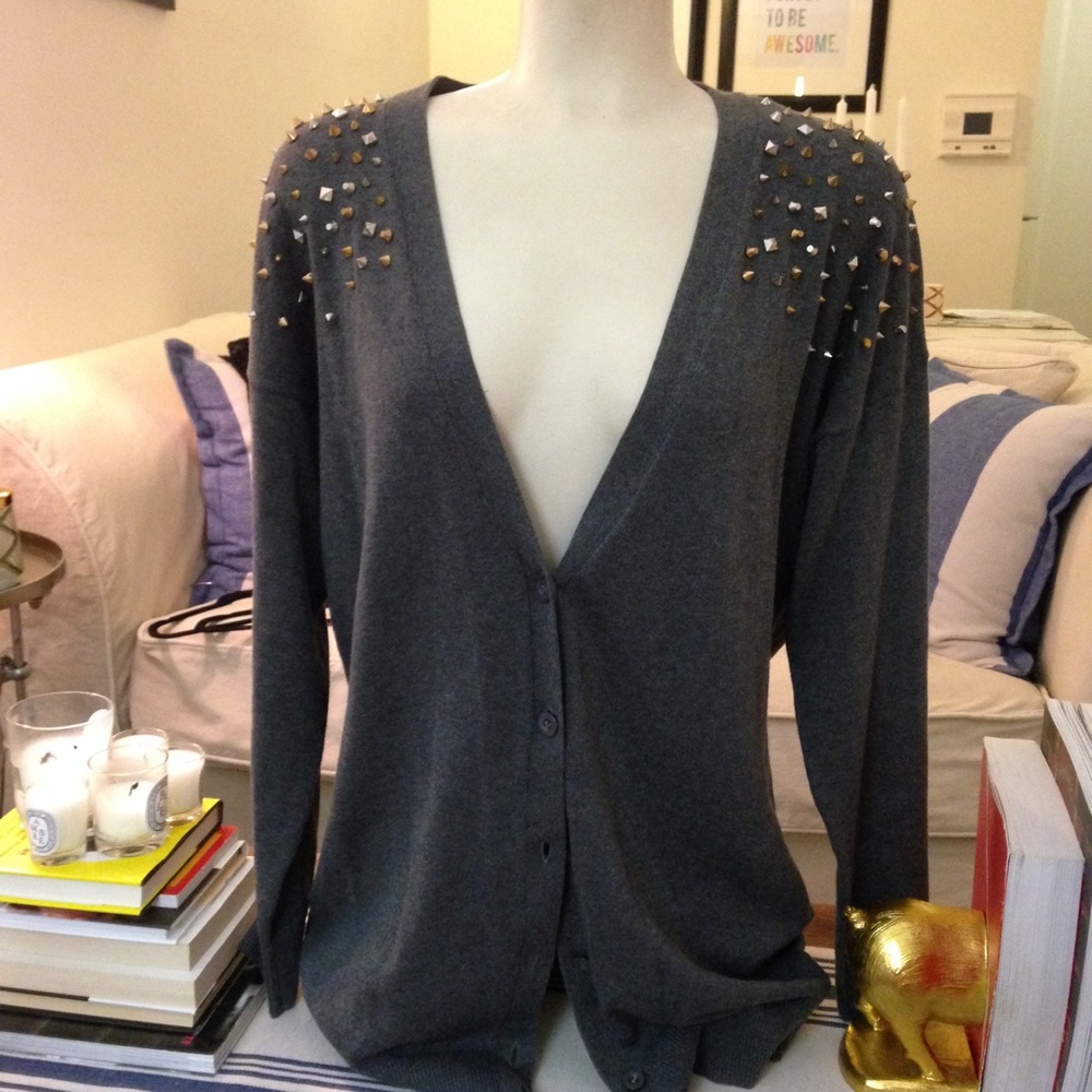 Forever 21 + Gray Sweater with Studs